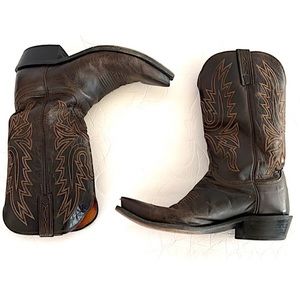 Vintage Lucchese 1883 N1556.54 Men’s 9 D Medium Brown Corbin Mad Dog Boots